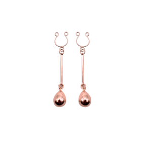 Bijou pince téton, forme perle doré rose 